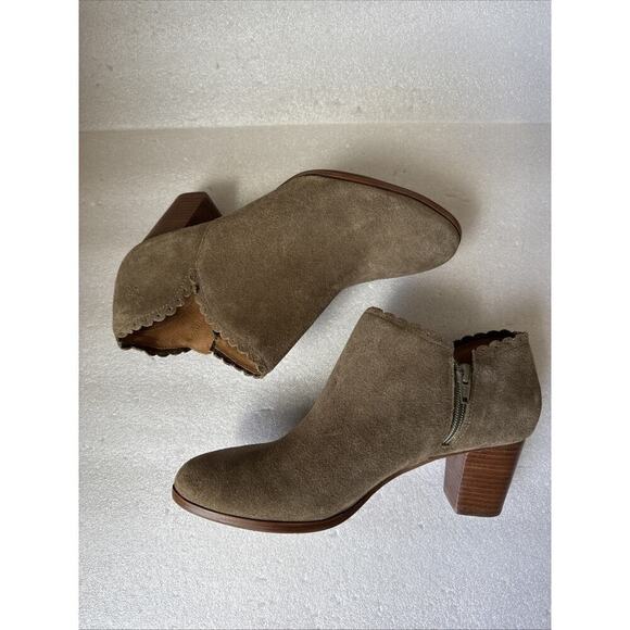 Jack Rogers Marianne Suede Ankle Booties Brown Women's 10M - Picture 1 of 16